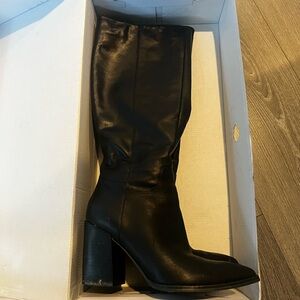 NINE WEST Black Leather  Boots